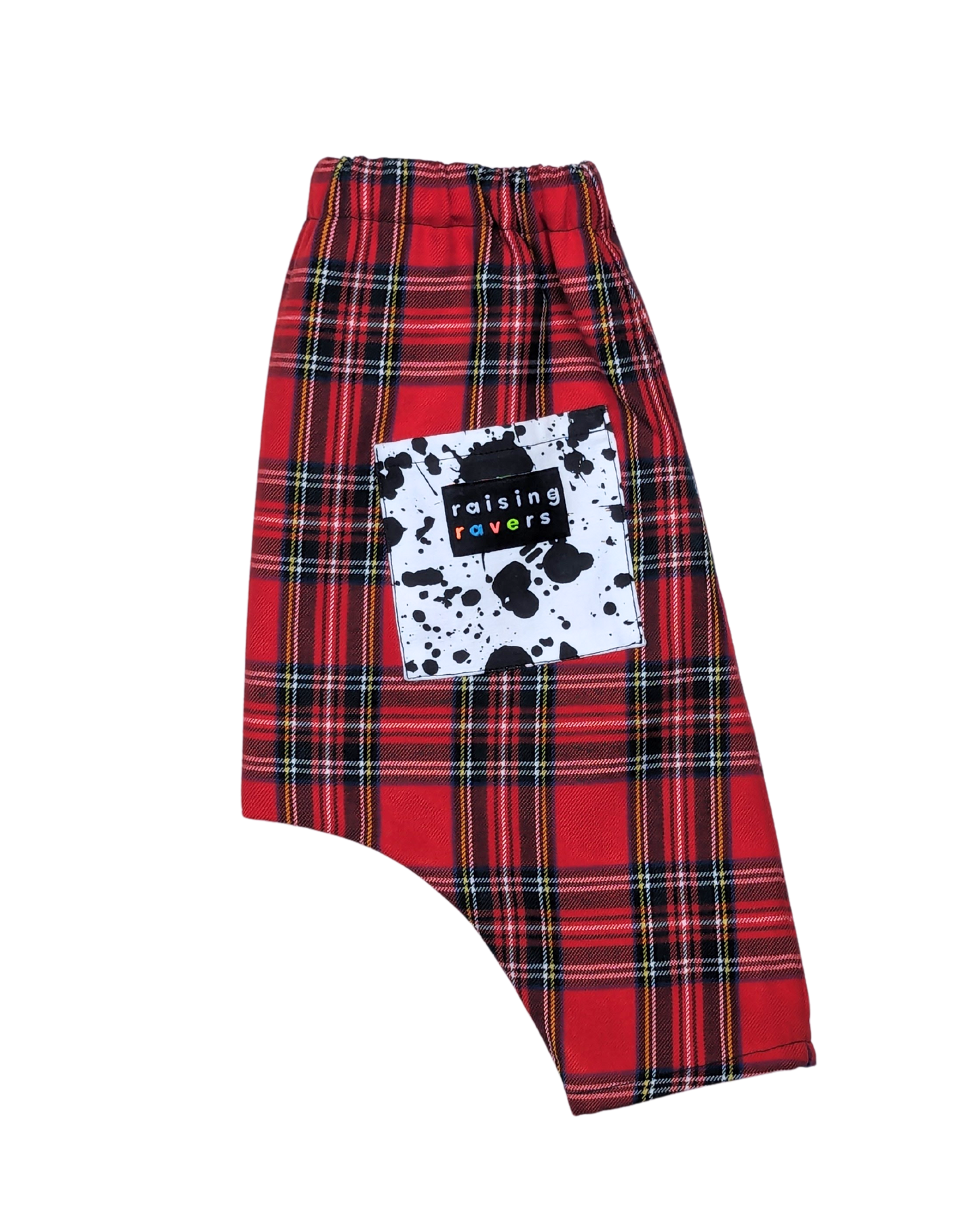 Nardwuar Rave Pant by Raising Ravers - Tartan Pattern, Ages 0-2 Years