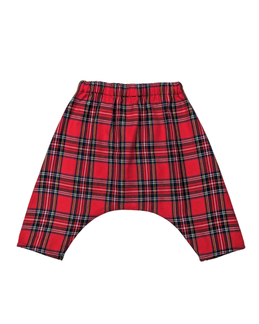 Nardwuar Rave Pant by Raising Ravers - Tartan Pattern, Ages 0-2 Years