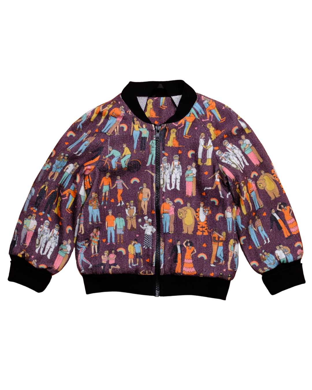 Made to Order - Pride People Bomber Jacket by Raising Ravers - Pride Print, Ages 2-12