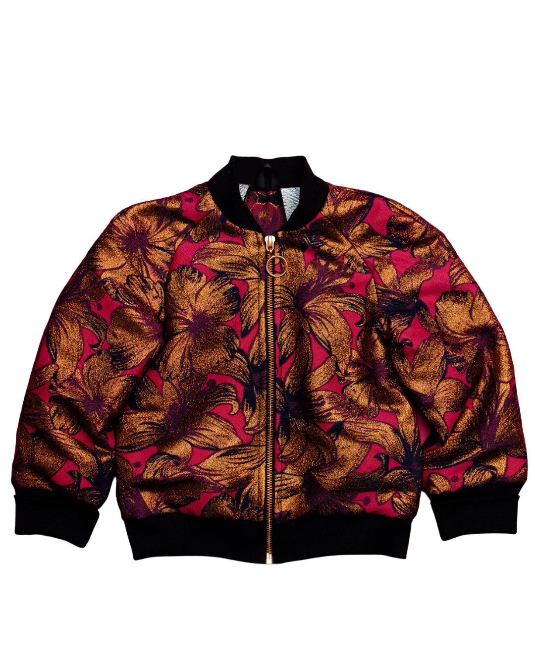 MADE TO ORDER - PINK FLORAL BROCADE- Adult Bomber Jacket