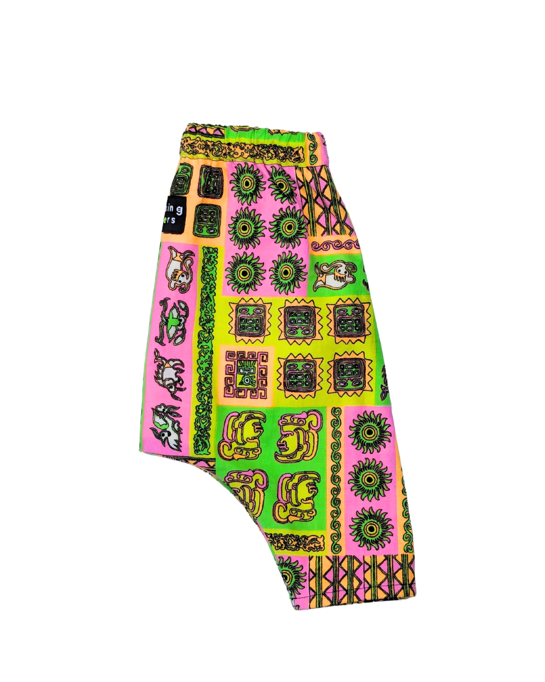 Made to Order - Aztec Camera Rave Pant by Raising Ravers - Bright Colours, Ages 0-2 Years