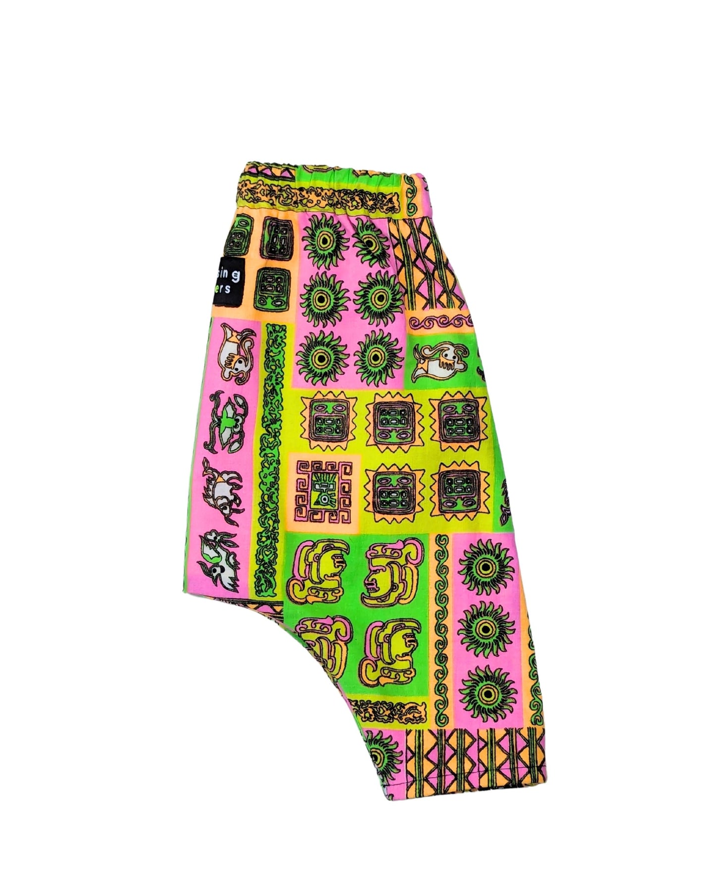 Aztec Camera Rave Pant by Raising Ravers - Bright Colours, Ages 0-2 Years