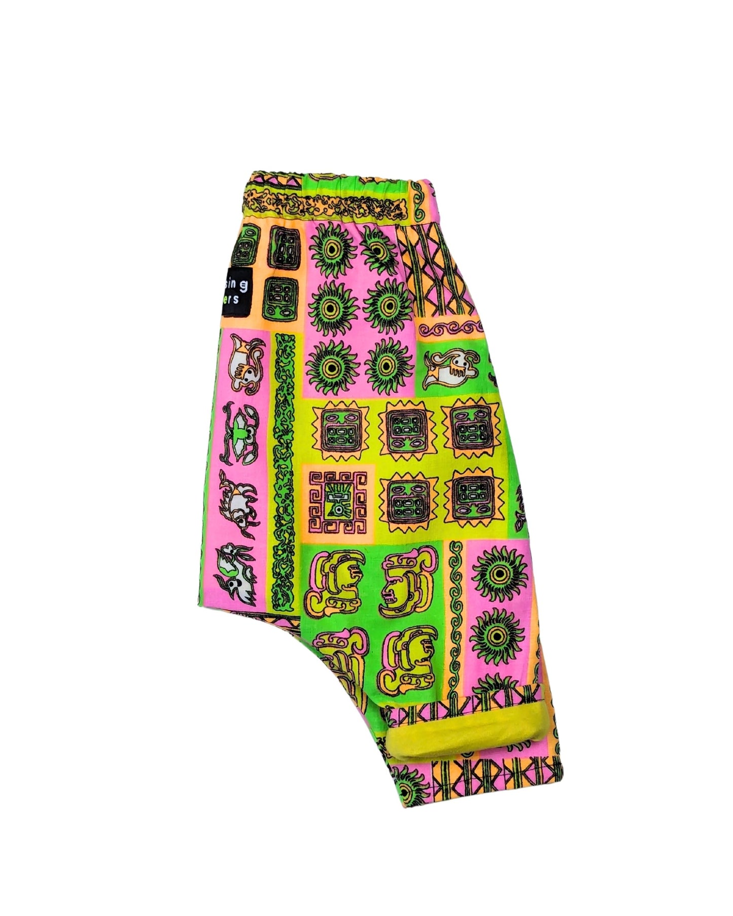 Aztec Camera Rave Pant by Raising Ravers - Bright Colours, Ages 0-2 Years