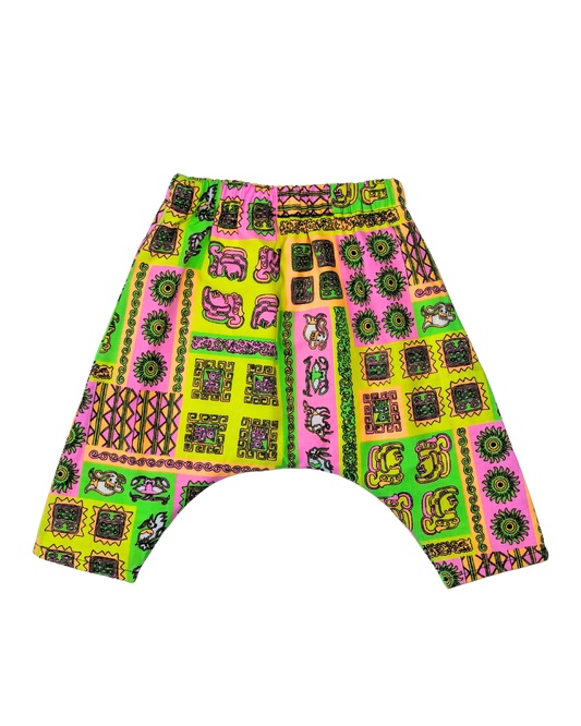 Made to Order - Aztec Camera Rave Pant by Raising Ravers - Bright Colours, Ages 0-2 Years