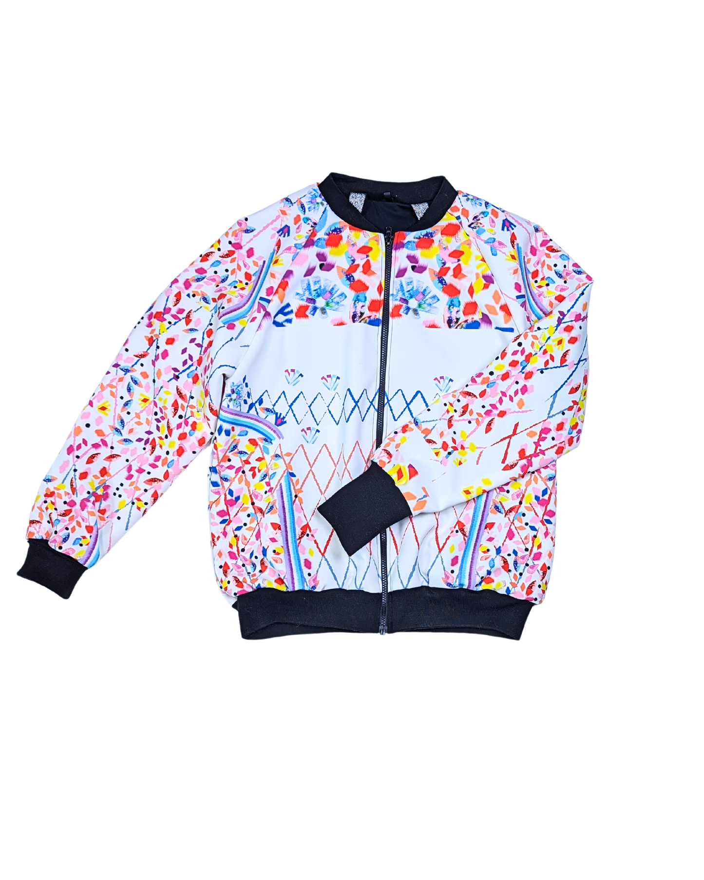 MADE TO ORDER - WHITE JEWEL Adult Bomber Jacket