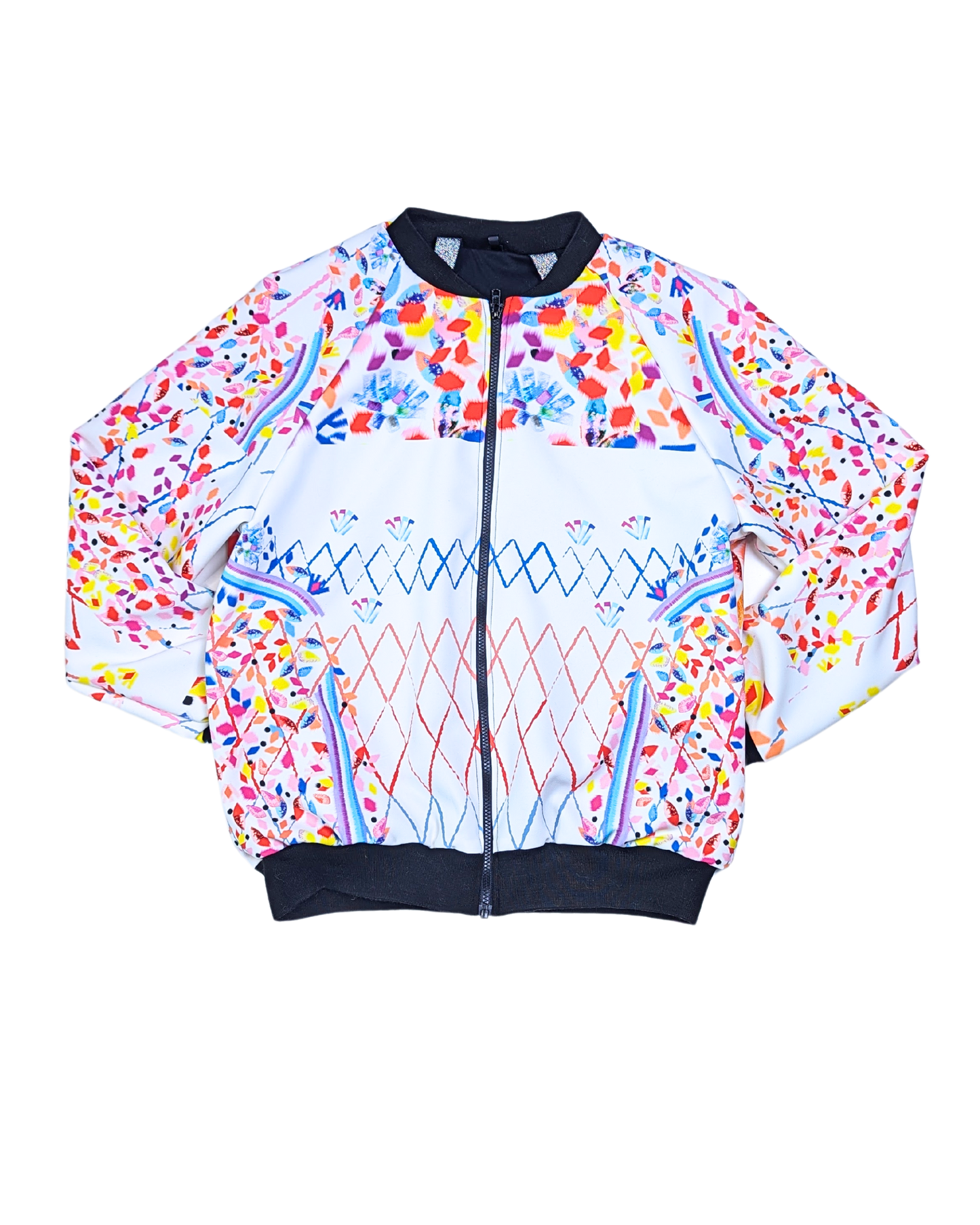 MADE TO ORDER - WHITE JEWEL Adult Bomber Jacket