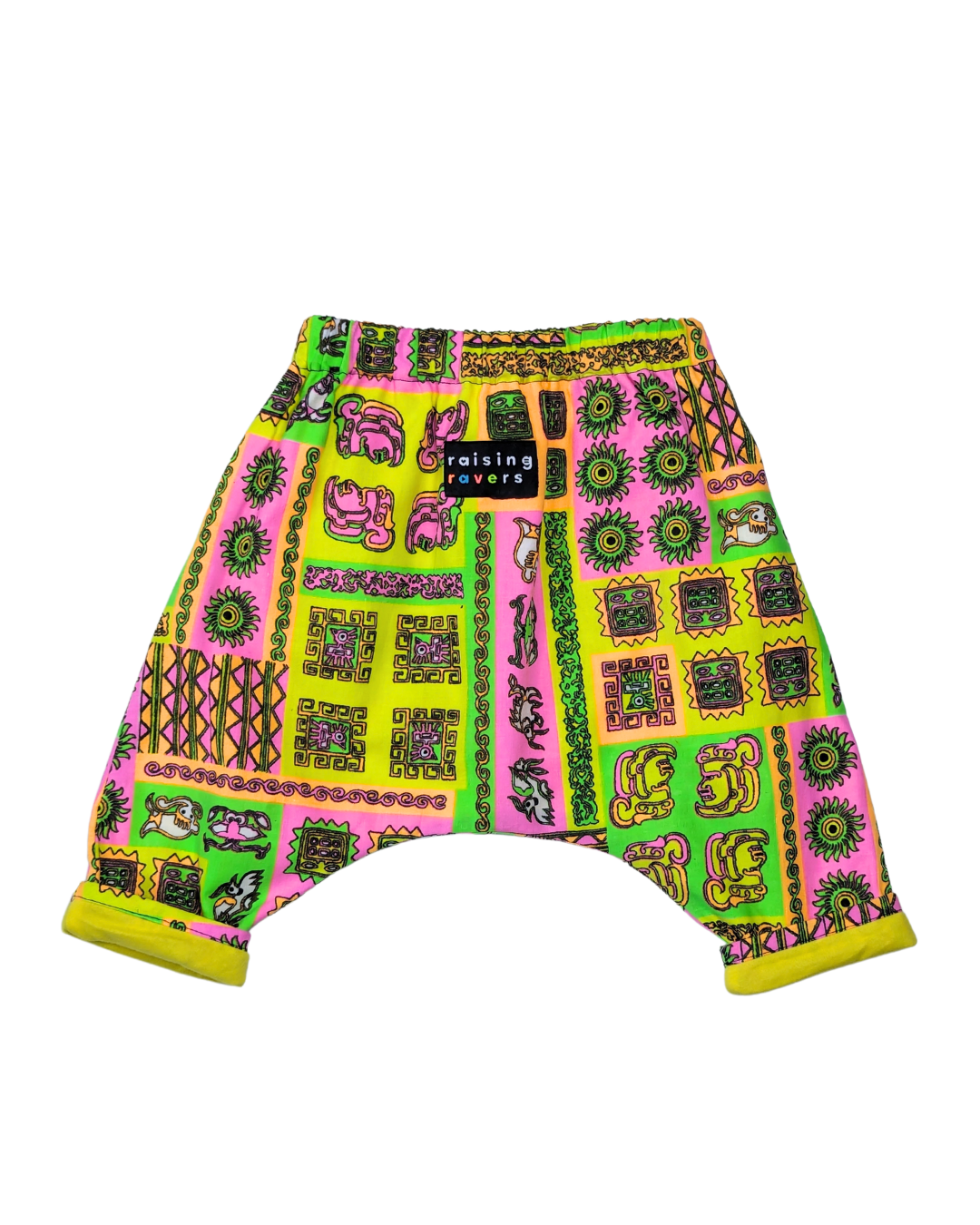 Aztec Camera Rave Pant by Raising Ravers - Bright Colours, Ages 0-2 Years