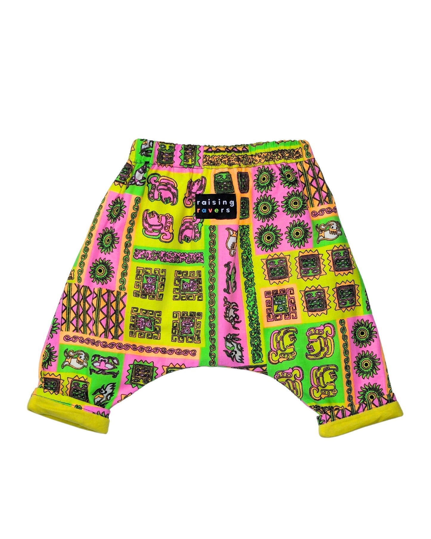 Aztec Camera Rave Pant by Raising Ravers - Bright Colours, Ages 0-2 Years