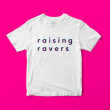 Load image into Gallery viewer, IMPERFECT! -  100% Organic Cotton - Raising Ravers Anaglyph 3D Tee - Blue/Pink