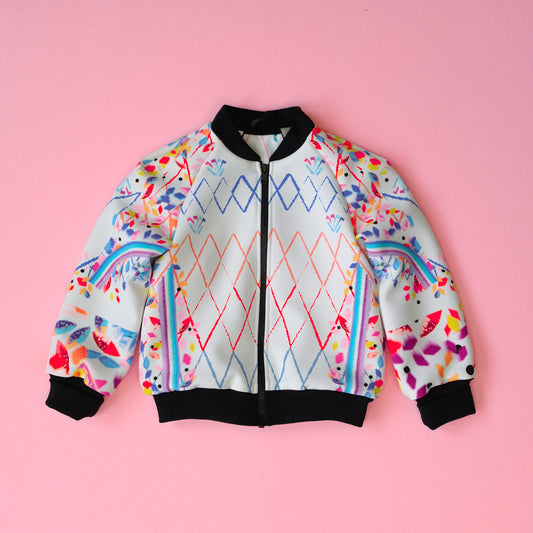 Run The Jewels Bomber Jacket by Raising Ravers - White, Ages 2-12